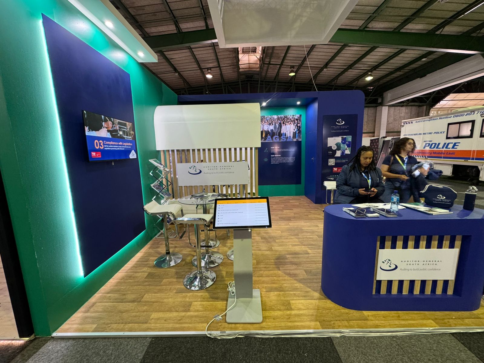 Digital display installation at the Rand Show